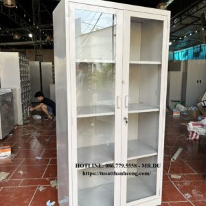 TỦ HỒ SƠ 2 CÁNH KÍNH CAO