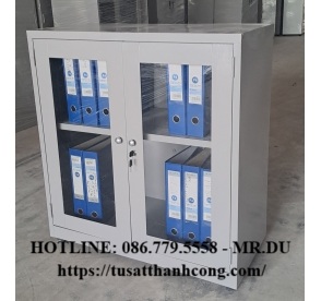TỦ HỒ SƠ 2 CÁNH KÍNH THẤP