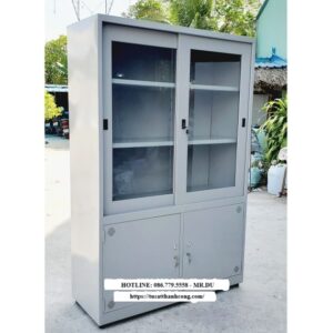 TỦ HỒ SƠ 2 CÁNH LÙA KÍNH- 2 CÁNH MỞ TÔN